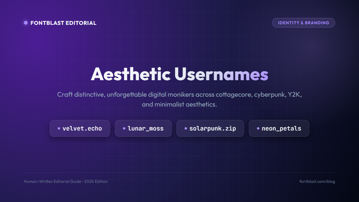 Username Generator Aesthetic: Crafting Unique, Memorable Handles for Every Platform