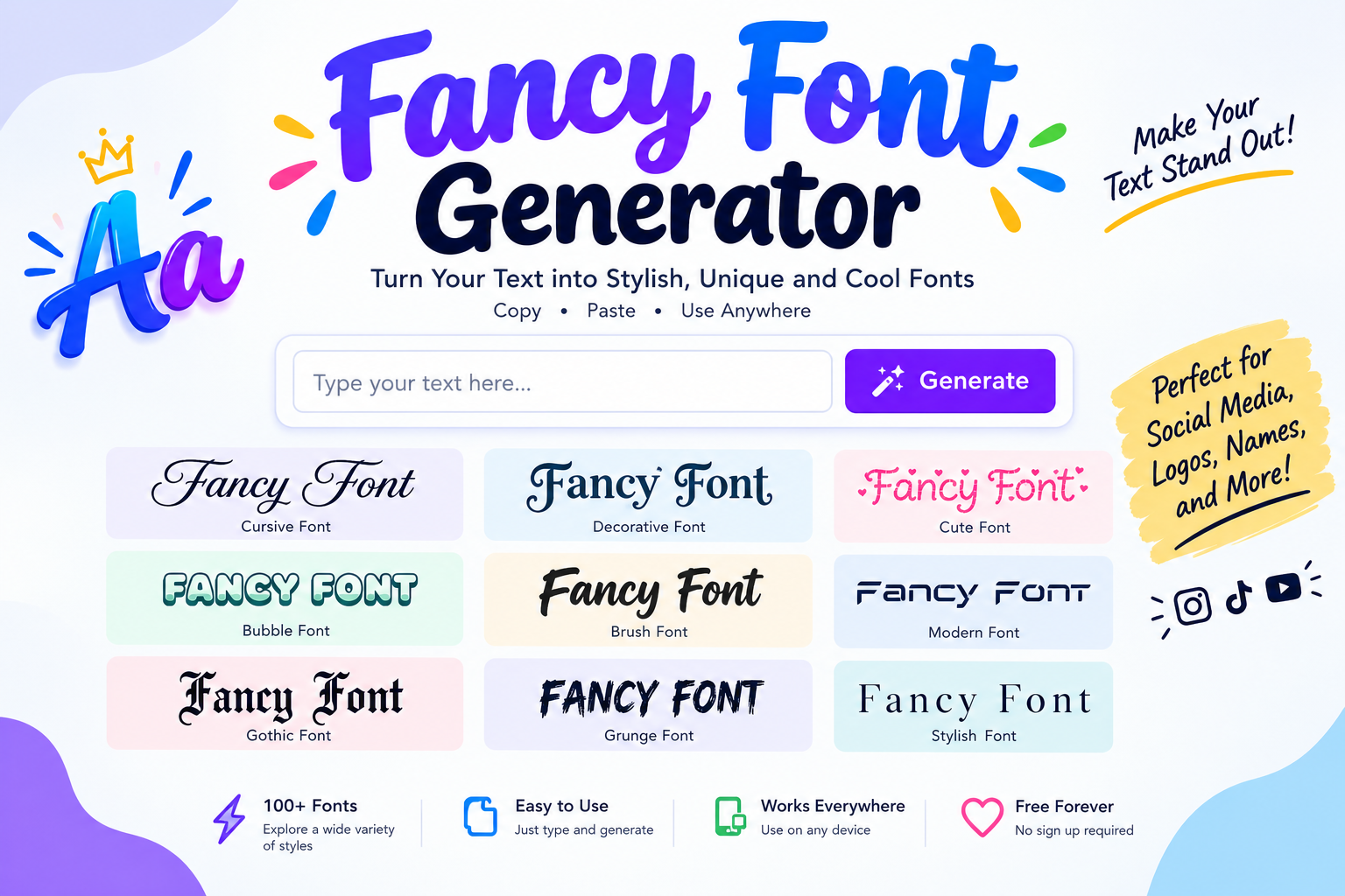 Fancy Font Generator: Create Stylish and Fancy Text Online