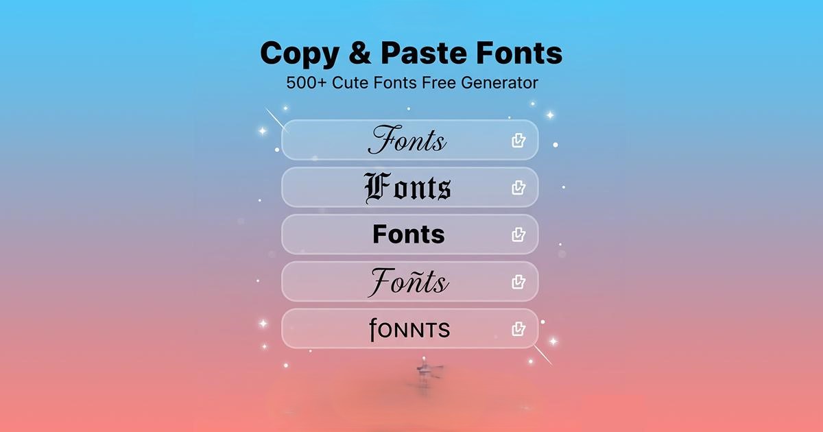 Cute Fonts Copy and Paste: 50+ Stylish Text Ideas