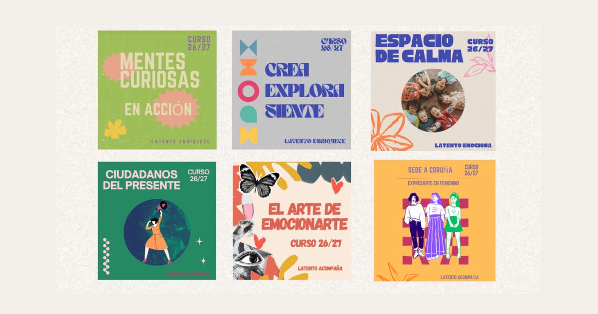 Ya puedes reservar tu plaza en los talleres de Latento para el curso 2026-2027