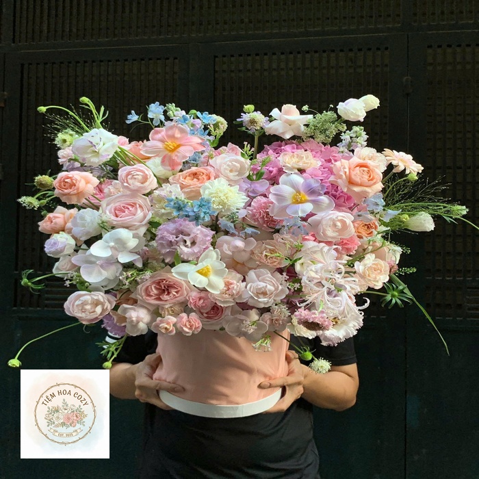 Giỏ Hoa Cầu Vồng 1