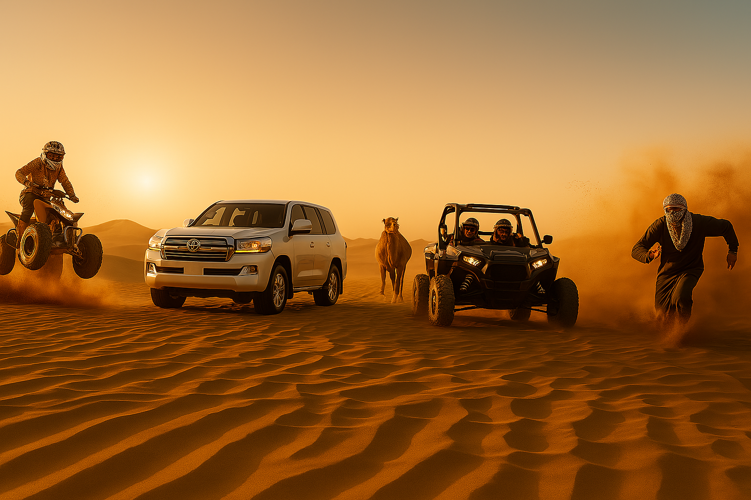Desert adventure with dune buggies