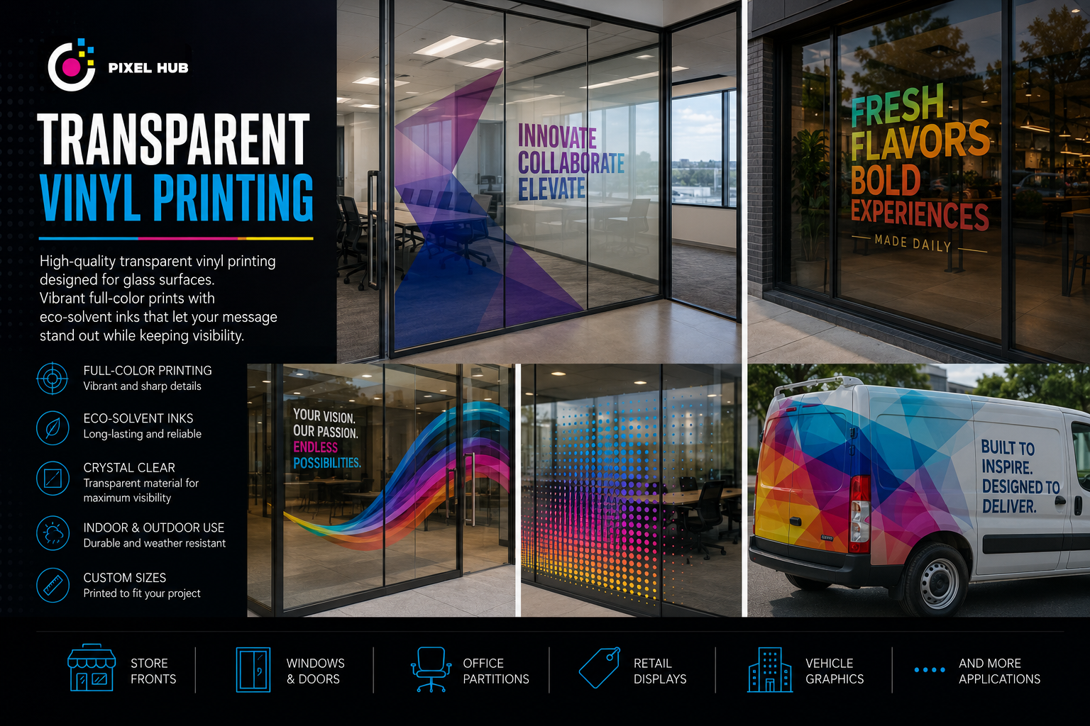 Custom Transparent Vinyl Printing