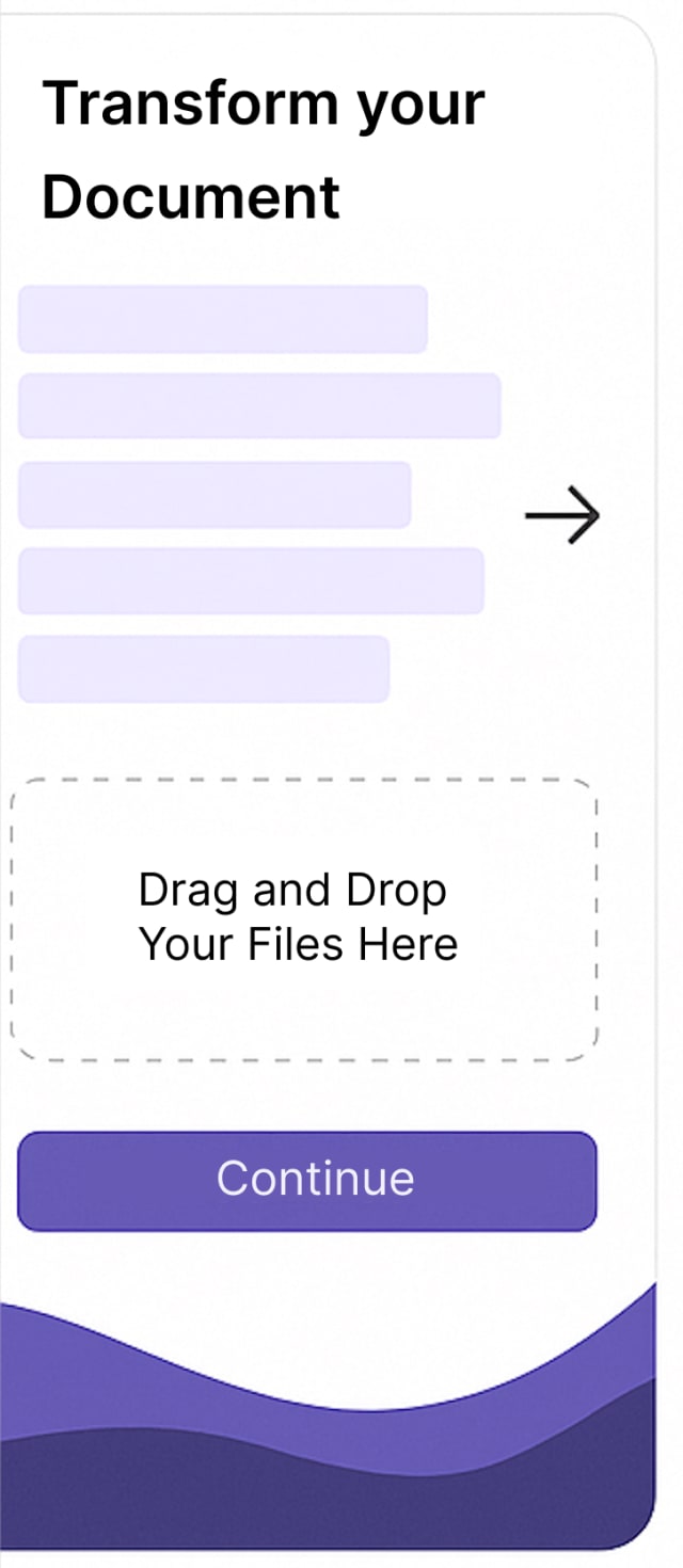 Document upload interface
