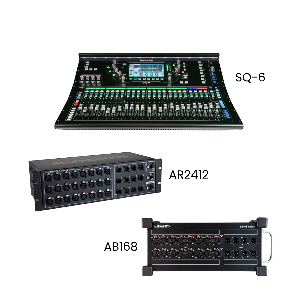 Allen & Heath Sq-6 + AR2412 + AB168