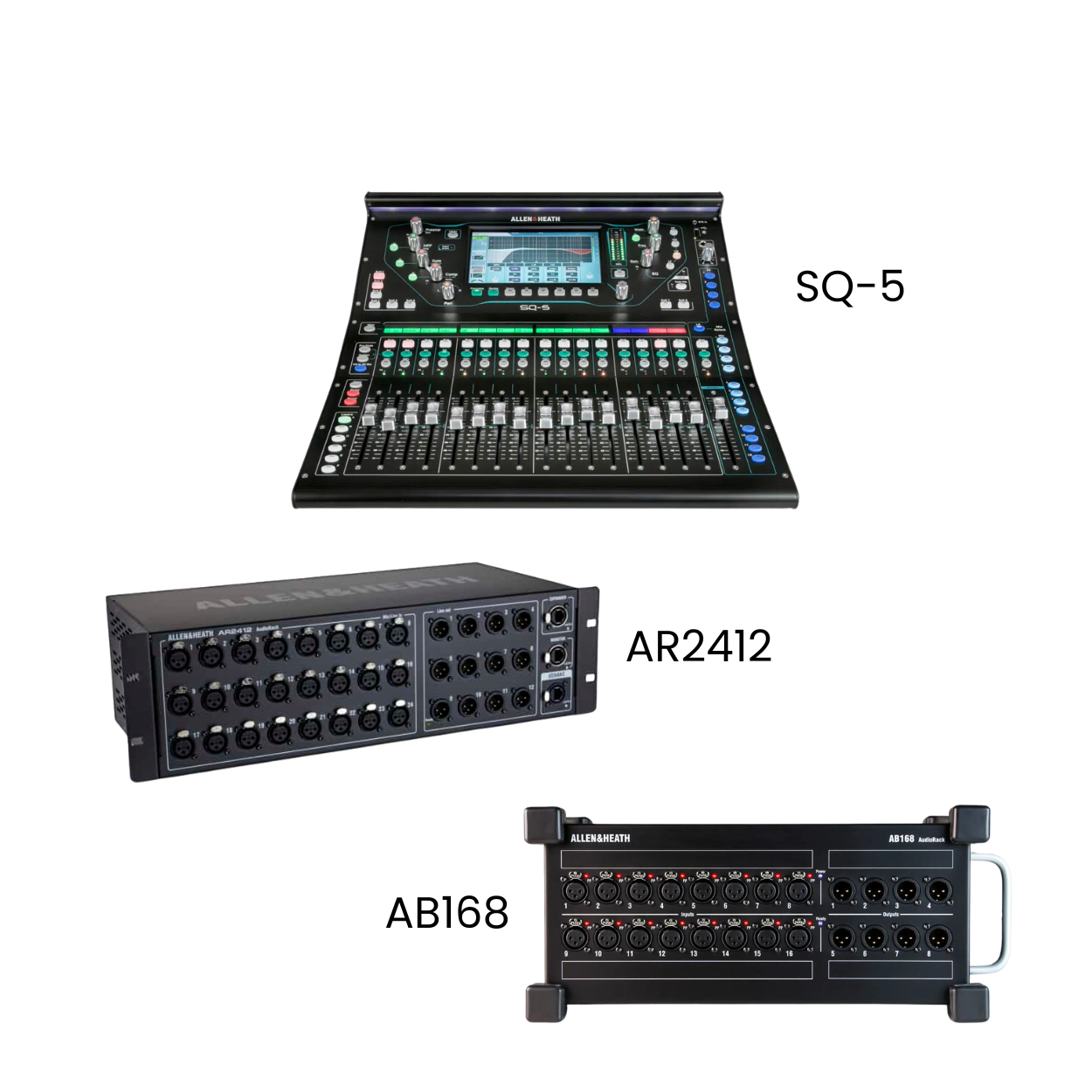 Allen & Heath Sq-5 + AR2412 + AB168