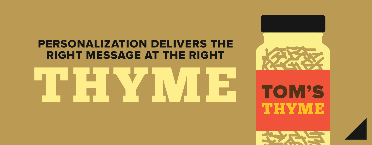 Personalization delivers the right message at the right thyme.