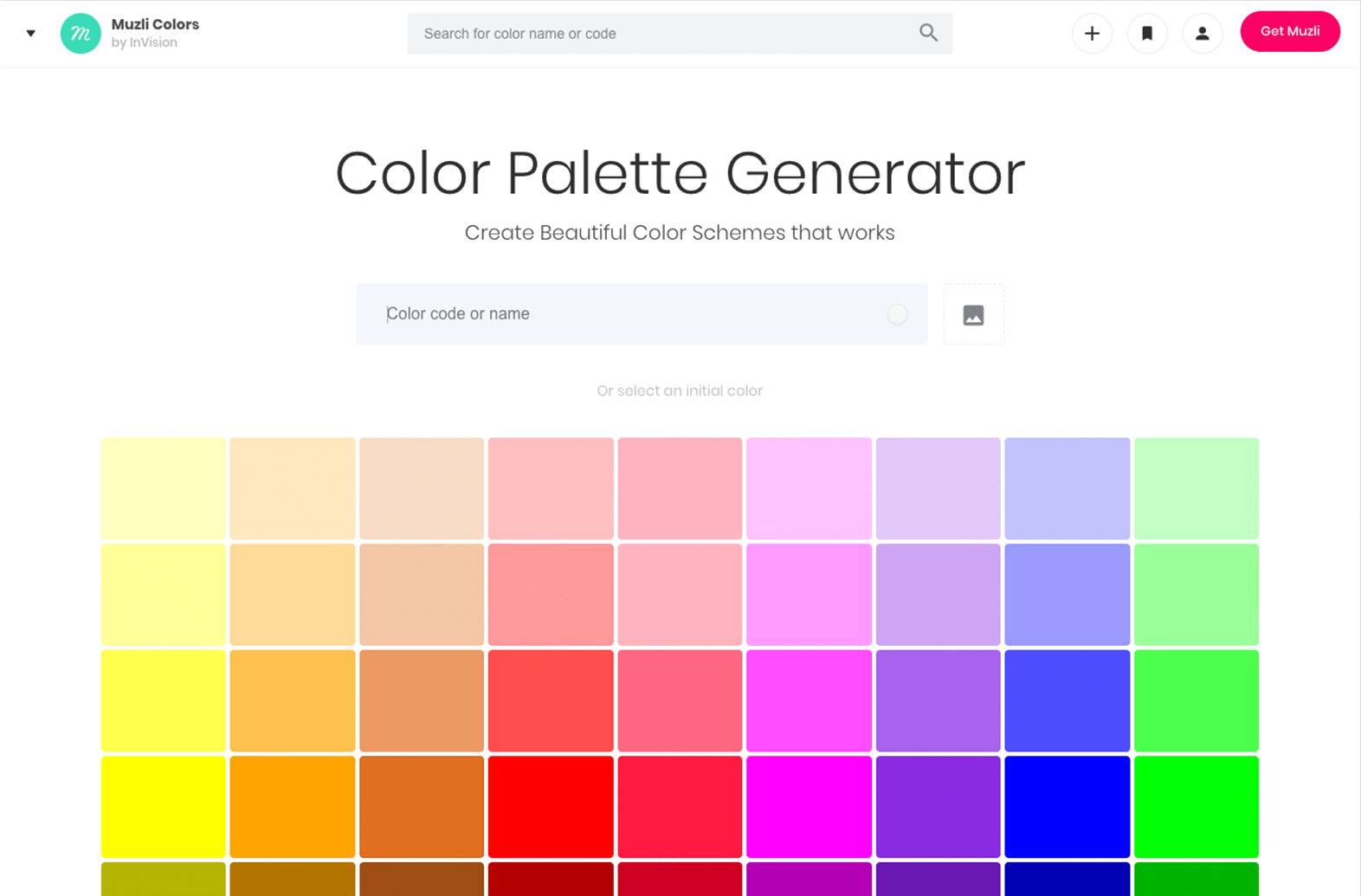 muzli color palette generator