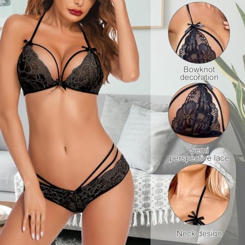Vue 2 de Lingerie Femme Dentelle Transparente