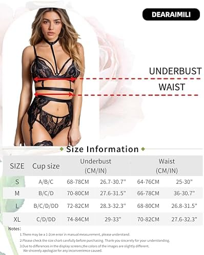 Vue 3 de Dearaimili Femmes Dentelle Licou