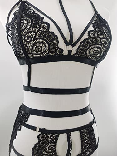 Vue 6 de Dearaimili Femmes Dentelle Licou