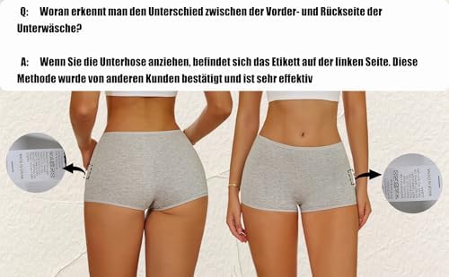 Vue 6 de Boxer Femme Shorty Culotte