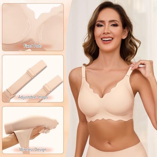 Vue 3 de Soutiengorge Femme Sans Armature