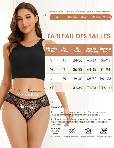 Vue 6 de Pieces Culotte Femme Dentelle
