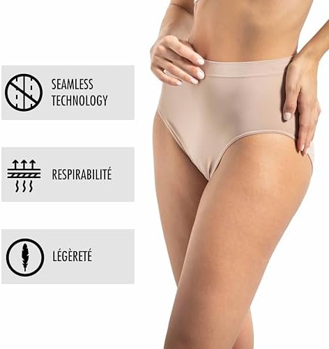 Vue 3 de Culotte Femme Taille Haute