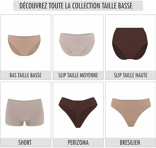 Vue 5 de Culotte Femme Taille Haute