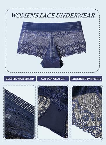 Vue 3 de Culotte Femme Dentelle Taille