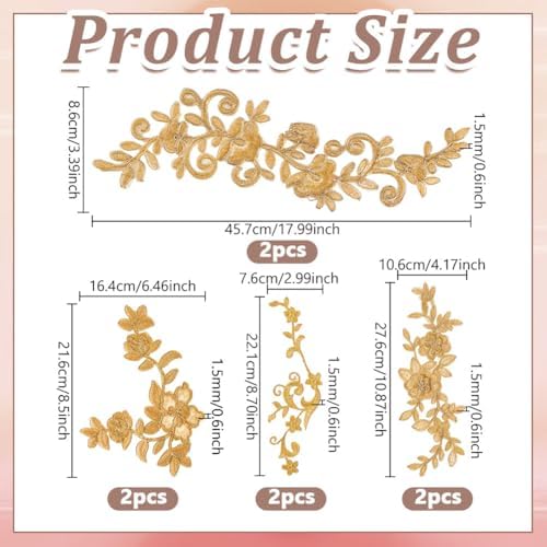 Vue 2 de Nbeads Pcs Broderie Dentelle