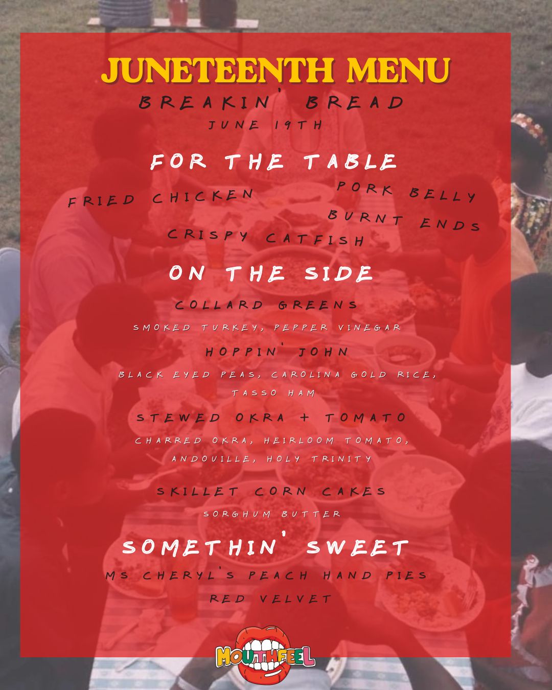 Juneteenth Dinner Menu