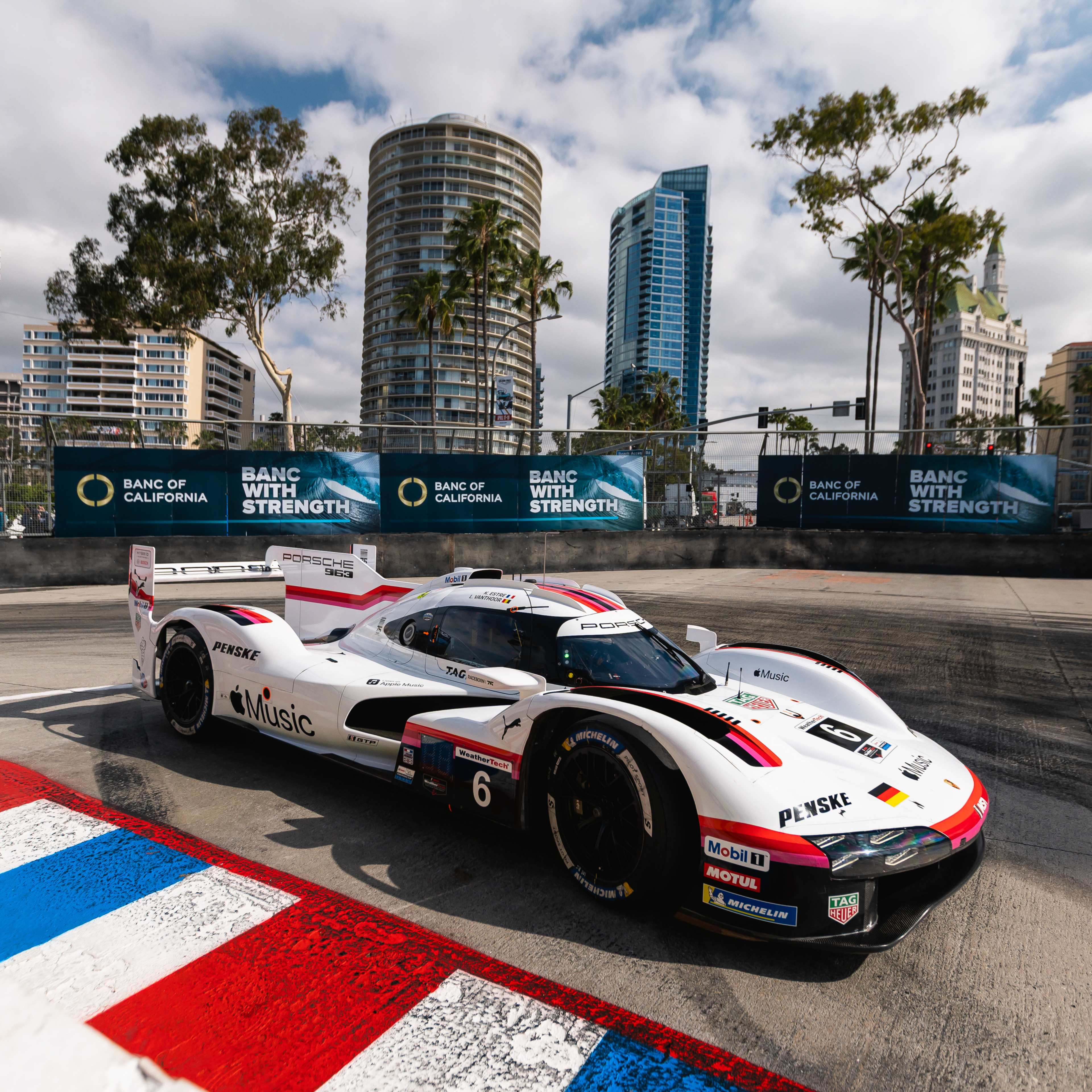 Porsche 963 with Apple Music Livery in Long Beach 2026