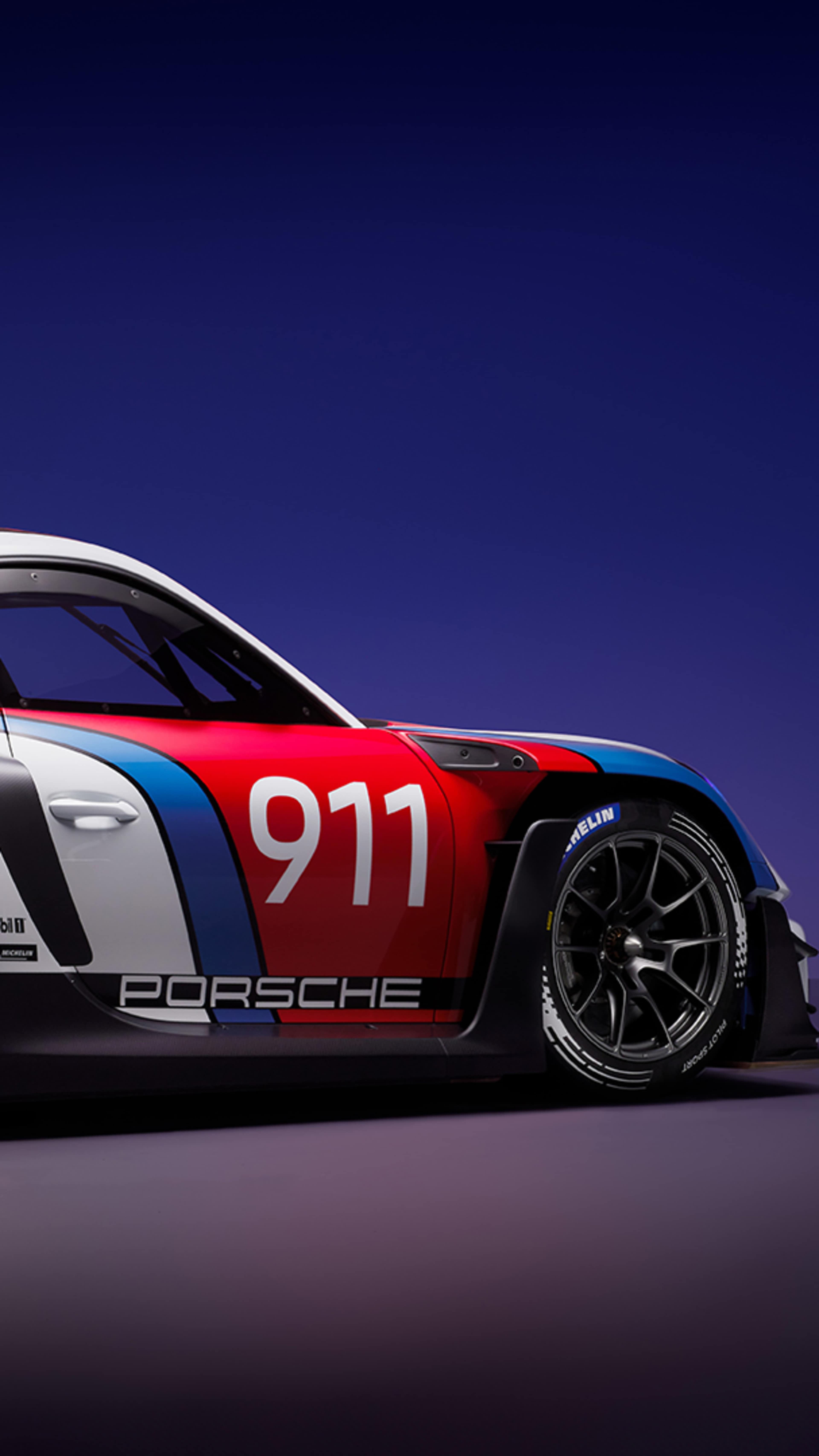 3/4 rear motive of the GT3 R rennsport in studio environment.