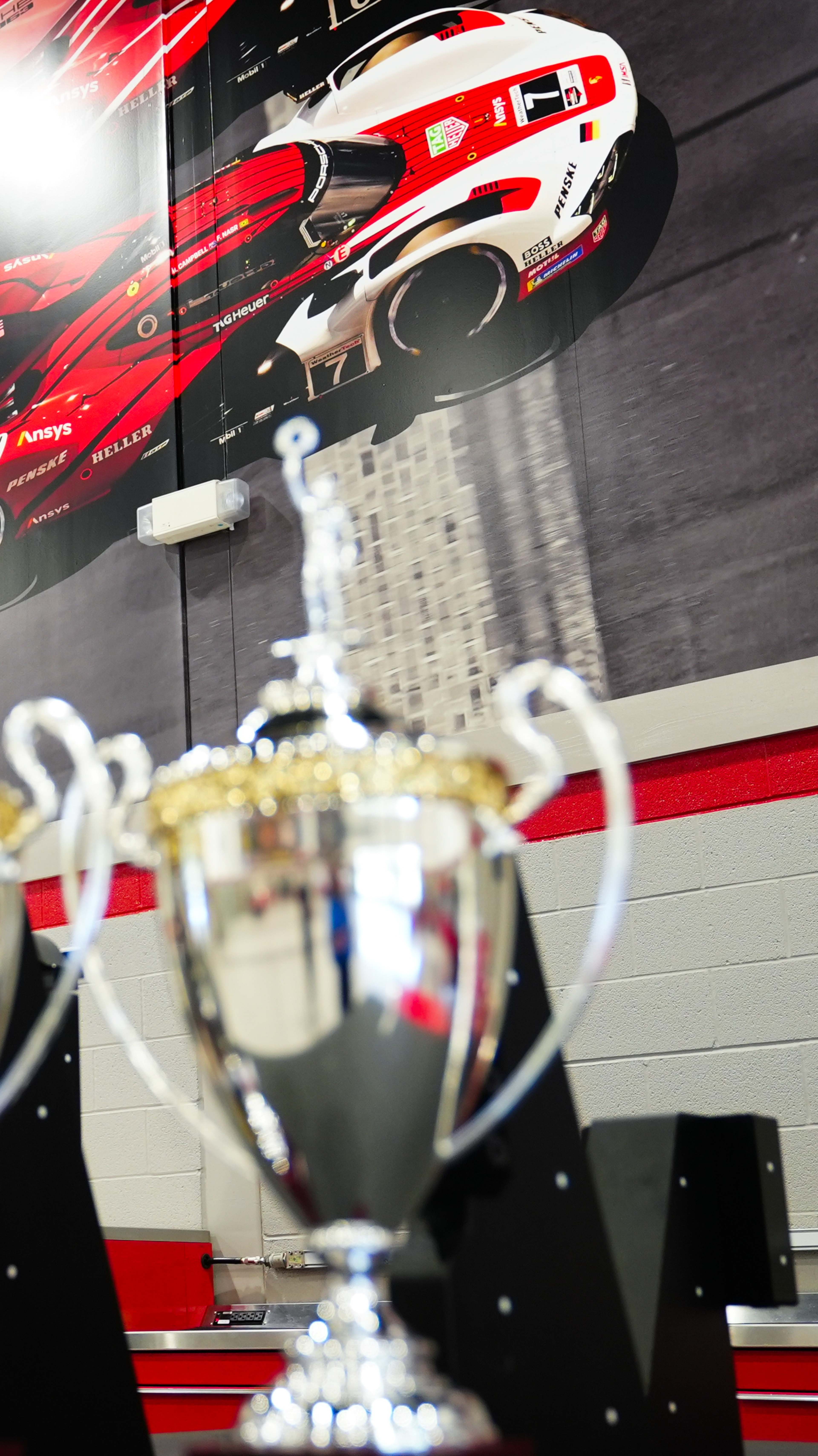 Trophies in the workshop.