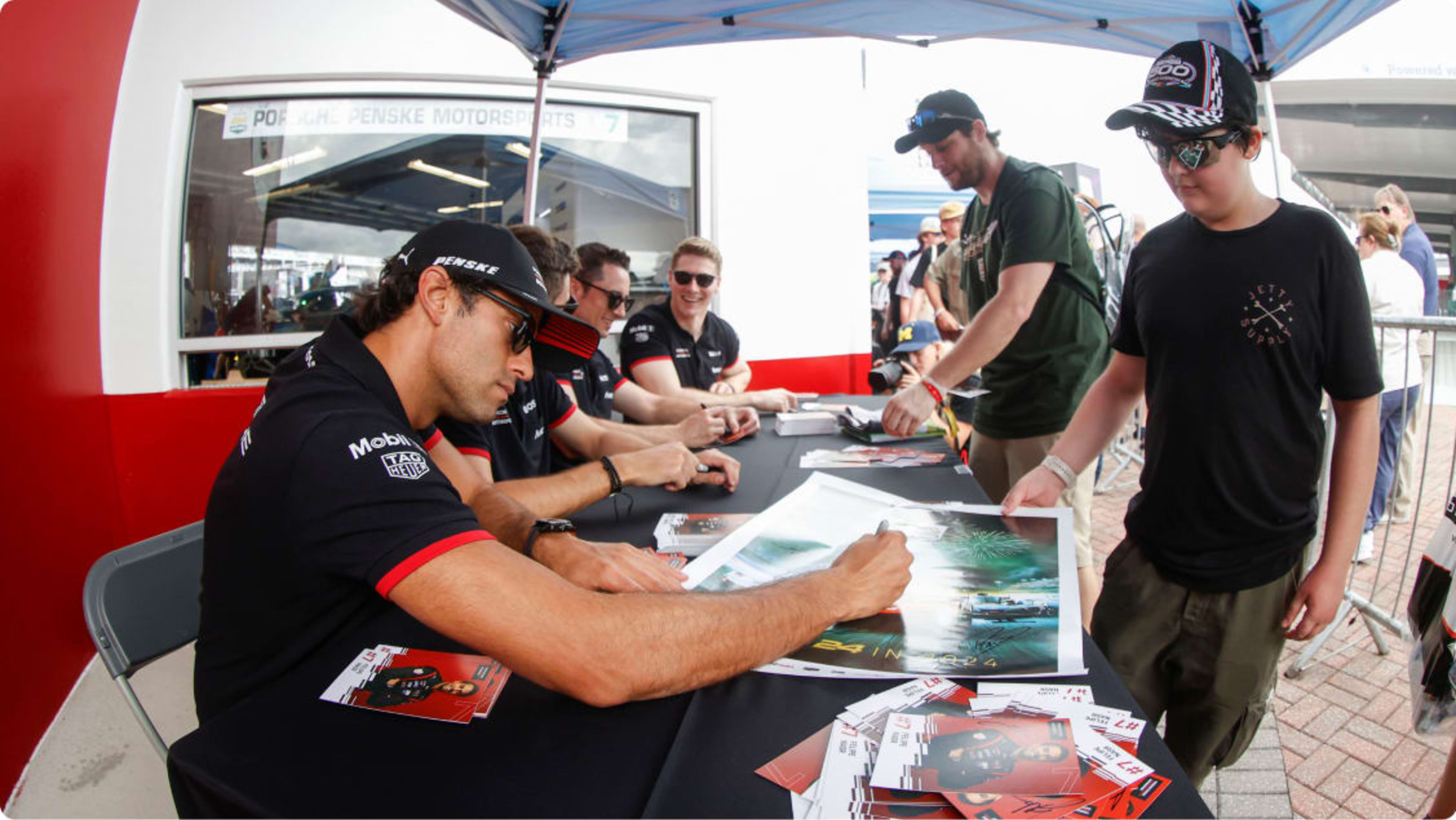 Felipe Nasr signing autographs