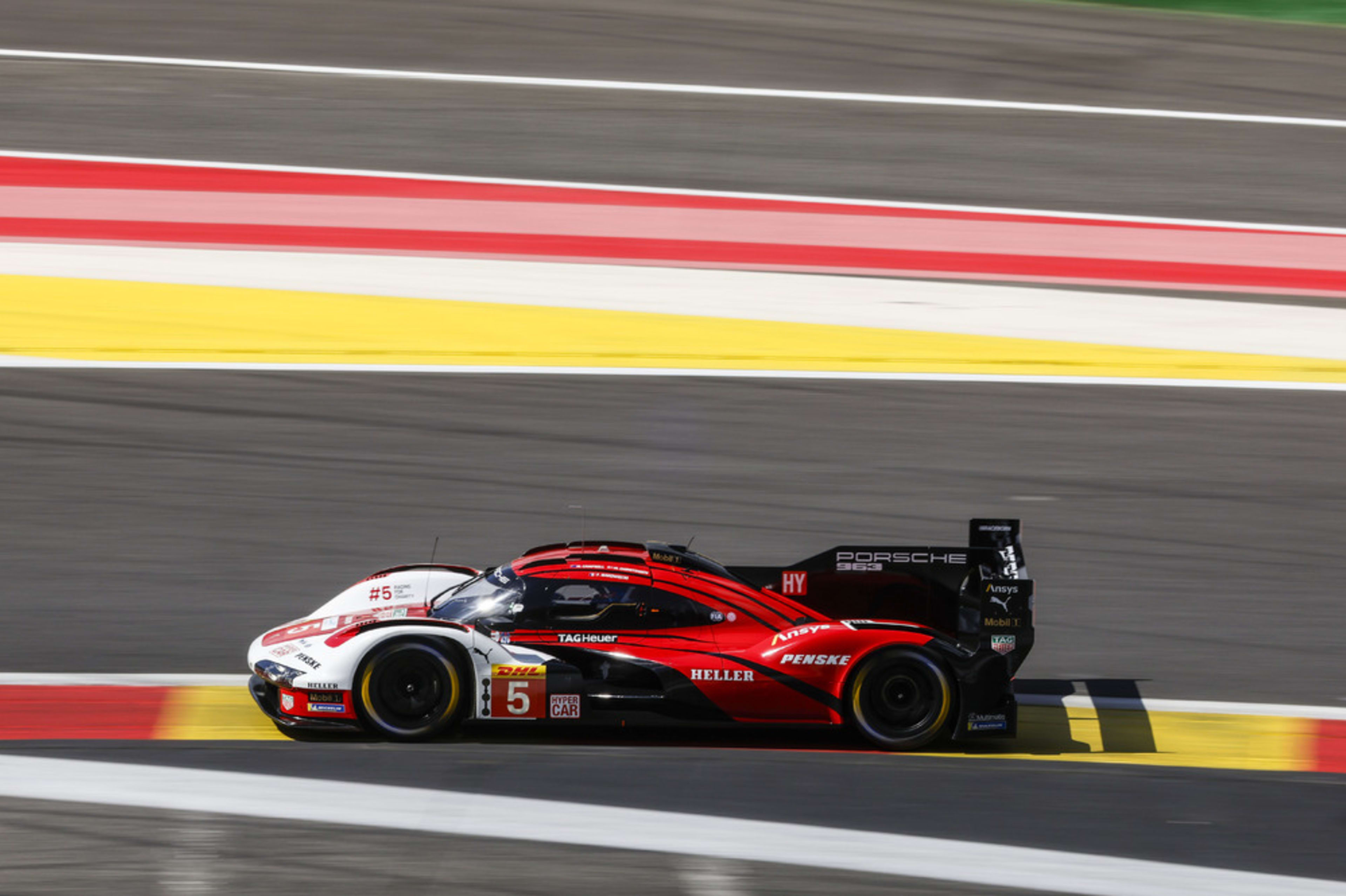 The #5 Porsche Penske Motorsport Porsche 963 at Circuit de Spa-Francorchamps