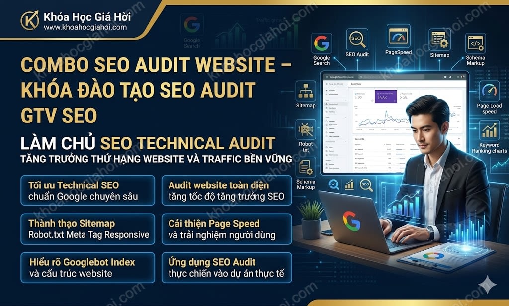Combo Seo Audit Website – Khóa Đào Tạo Seo Audit Gtv Seo