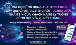 Khóa Học Ứng Dụng AI Automation – Xây Dựng Fanpage Thu Hút 100,000 Lượt Nhắn Tin Của Khách Hàng Lý Tưởng Cùng Nguyễn Quyết Thắng