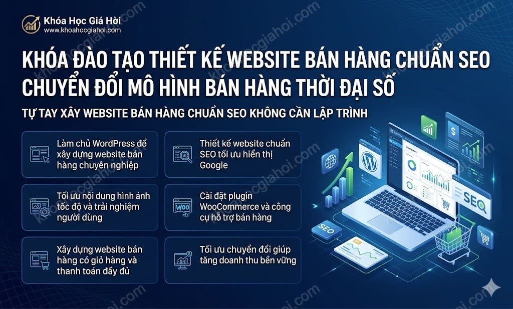 Khóa Học Thiết Kế Website Bán Hàng Chuẩn Seo – Chuyển Đổi Mô Hình Bán Hàng Thời Đại Số