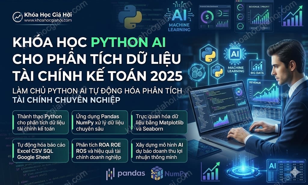 Khóa Học Python AI Cho Phân Tích Dữ Liệu Tài Chính Kế Toán 2025