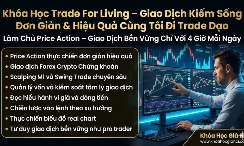 Khóa Học Trade For Living – Giao Dịch Kiếm Sống Đơn Giản & Hiệu Quả Cùng Tôi Đi Trade Dạo