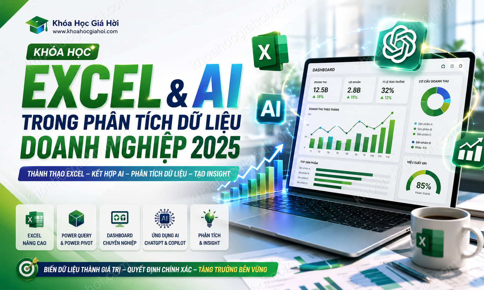 Khóa Học Excel & AI Trong Phân Tích Dữ Liệu Doanh Nghiệp 2025