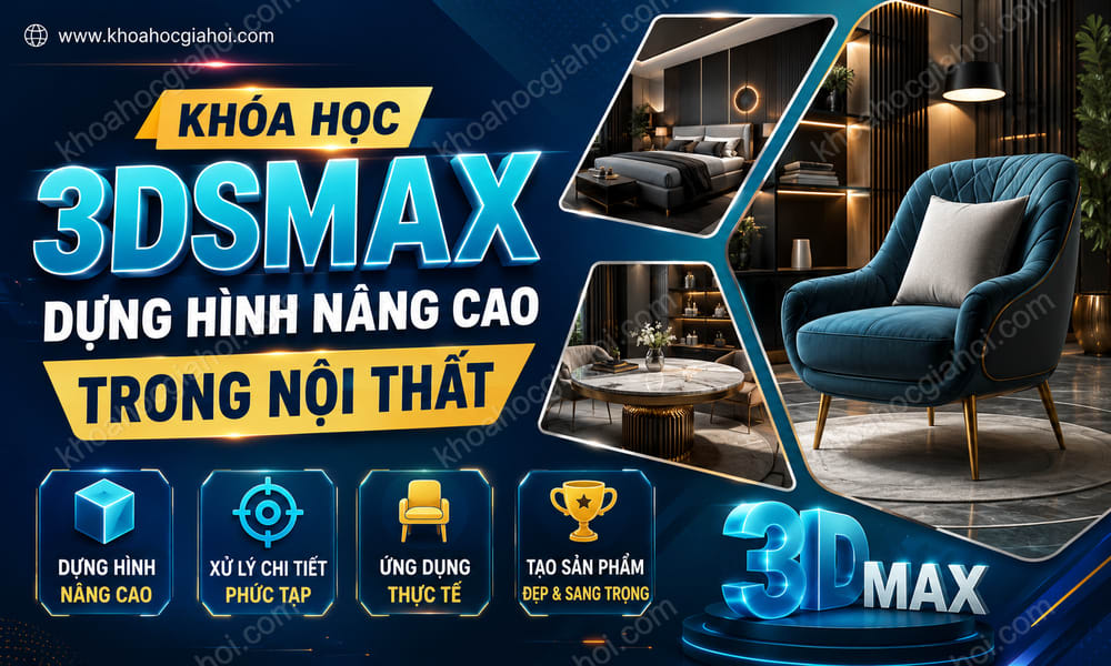 Khóa Học 3dsmax - Dựng Hình Nâng Cao Trong Nội Thất