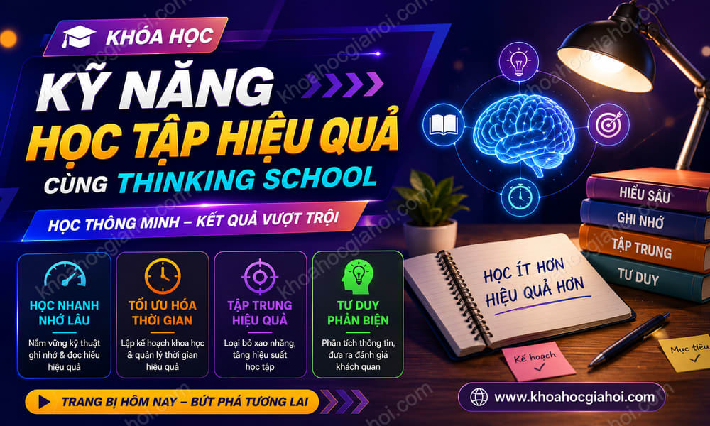 Khoá Học Kỹ Năng Học Tập Hiệu Quả Cùng Thinking School
