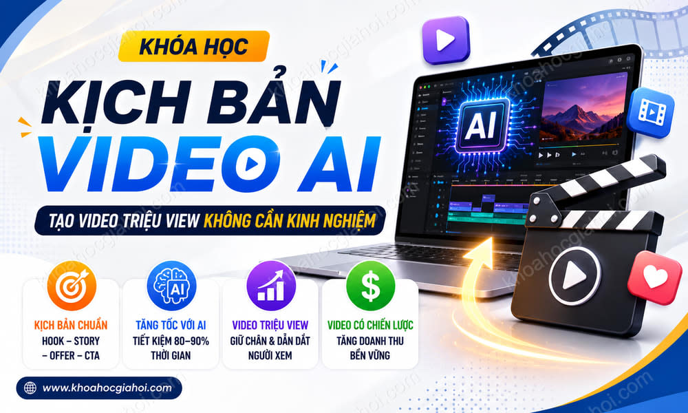 Khóa Học Kịch Bản Video AI: Tạo Video Triệu View Không Cần Kinh Nghiệm