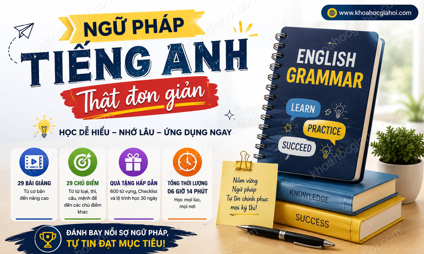 Khóa Học Ngữ Pháp Tiếng Anh Thật Đơn Giản
