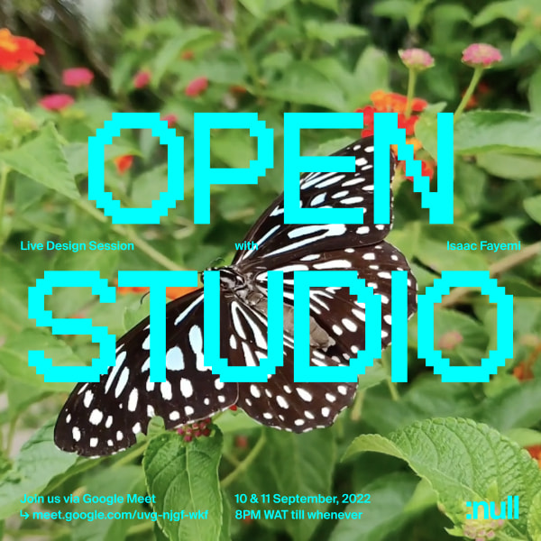 Poster of the first open studio session