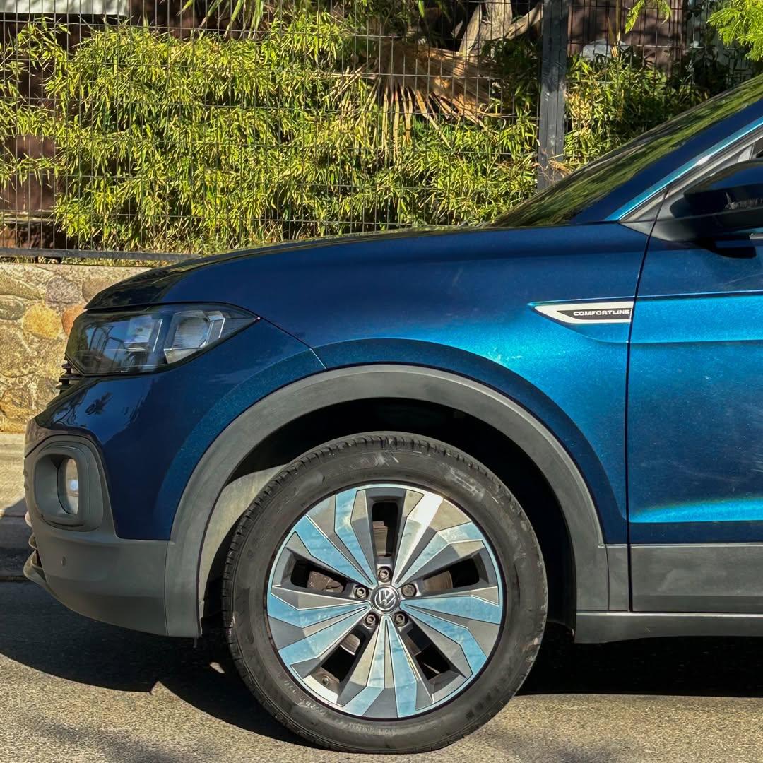 2020 Volkswagen T-CROSS COMFORTLINE 1.6L Azul - Miniatura 3