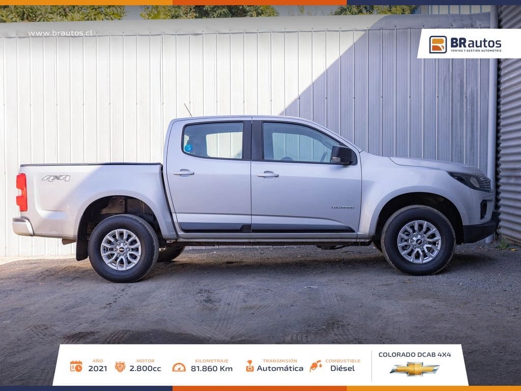 2021 Chevrolet Colorado 2.8 4X4 DIESEL DCAB Plata - Miniatura 4