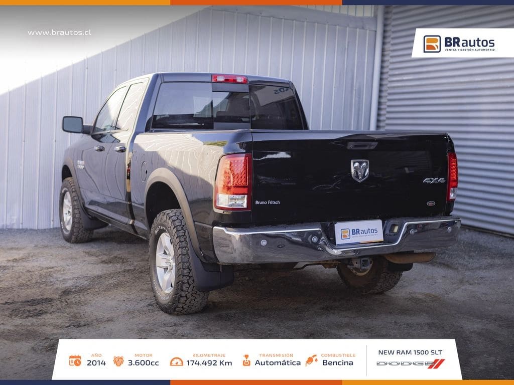 2014 Dodge Ram 3.6 CABL AT 4X4 Negro - Miniatura 8