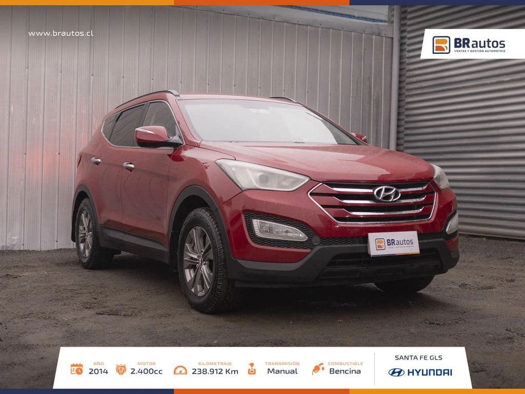 2014 Hyundai Santa Fe GLS 2.4 MT 4X2 Rojo - Miniatura 3