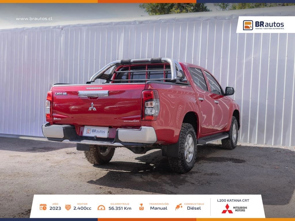 2023 Mitsubishi L200 KATANA CRT 4X4 2.4 Rojo - Miniatura 6