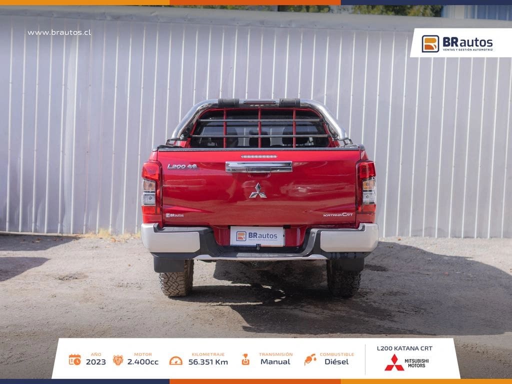 2023 Mitsubishi L200 KATANA CRT 4X4 2.4 Rojo - Miniatura 7