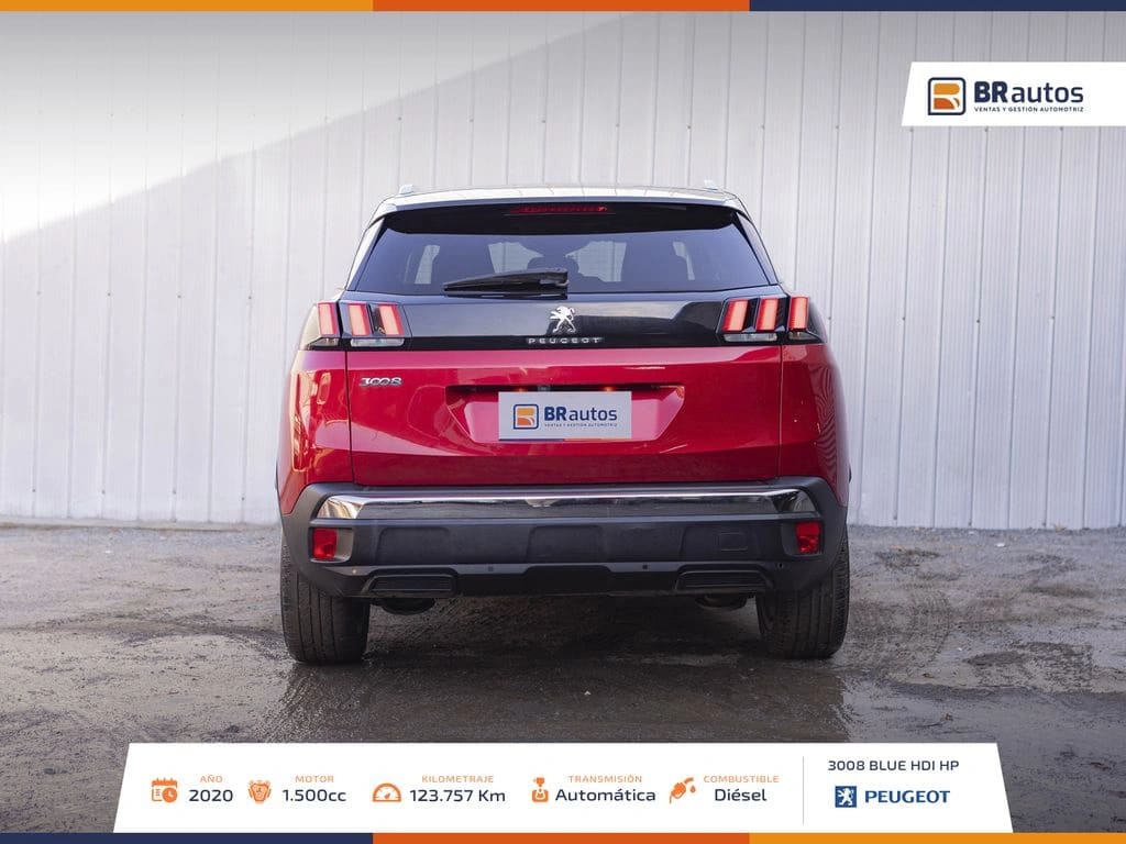 2020 Peugeot 3008 BLUE HDI HP 1.5 AUT Rojo - Miniatura 7