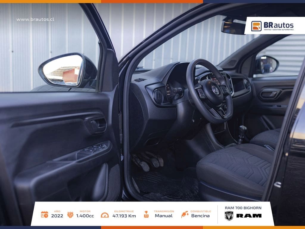 2022 RAM 700 BIGHORN CD 1.4 Negro - Miniatura 10