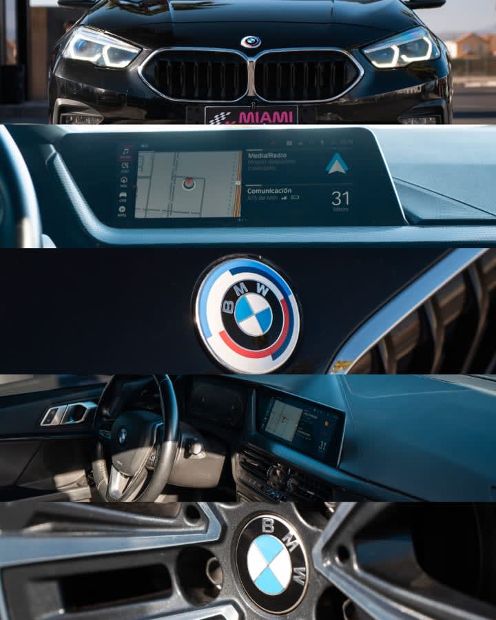 2022 BMW 218 Azul primavera metalizado negro - Miniatura 3