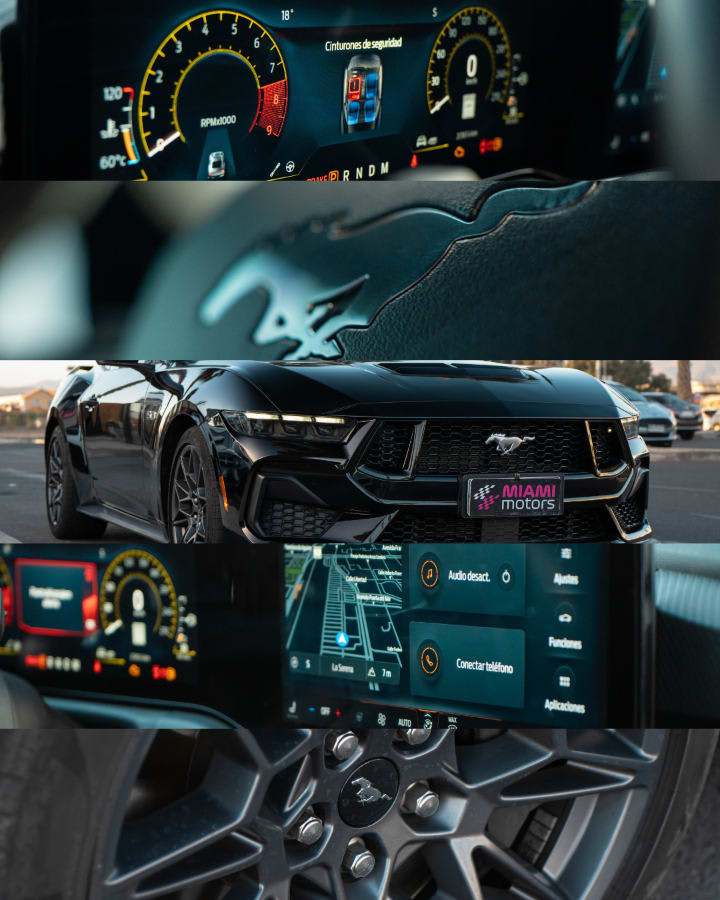 2025 Ford MUSTANG GT-COUPE Negro - Miniatura 2
