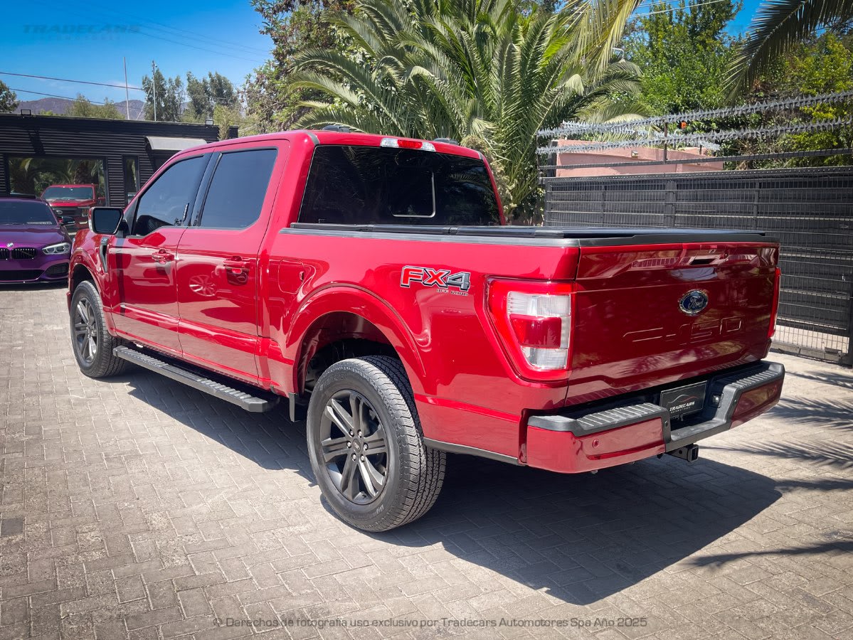 2022 Ford F150 LARIAT SPORT DCAB 4X4 5.0 F150 Rojo - Miniatura 6
